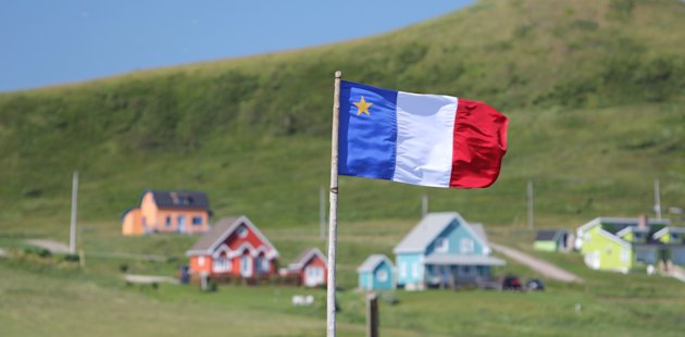 Drapeau acadien aux Îles de la Madeleine